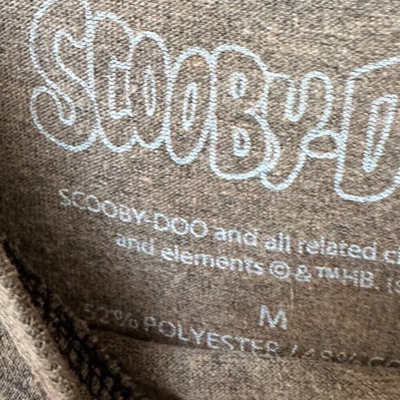 Scooby Doo Tee Shirt Size Medium BrowN Tie Dyed Bleached Grunge Distressed - Picture 3 of 4